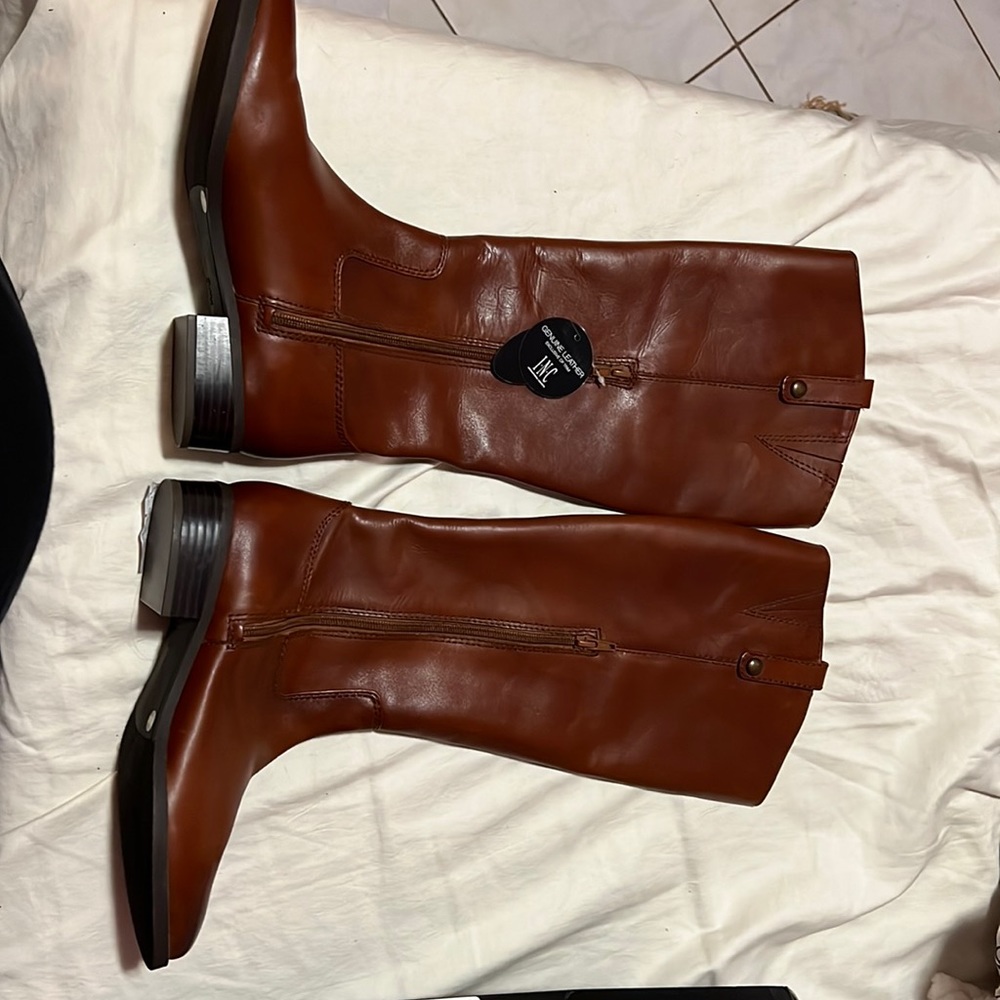 New, never worn. 9 1/2 size Fawne Riding Leather Boots